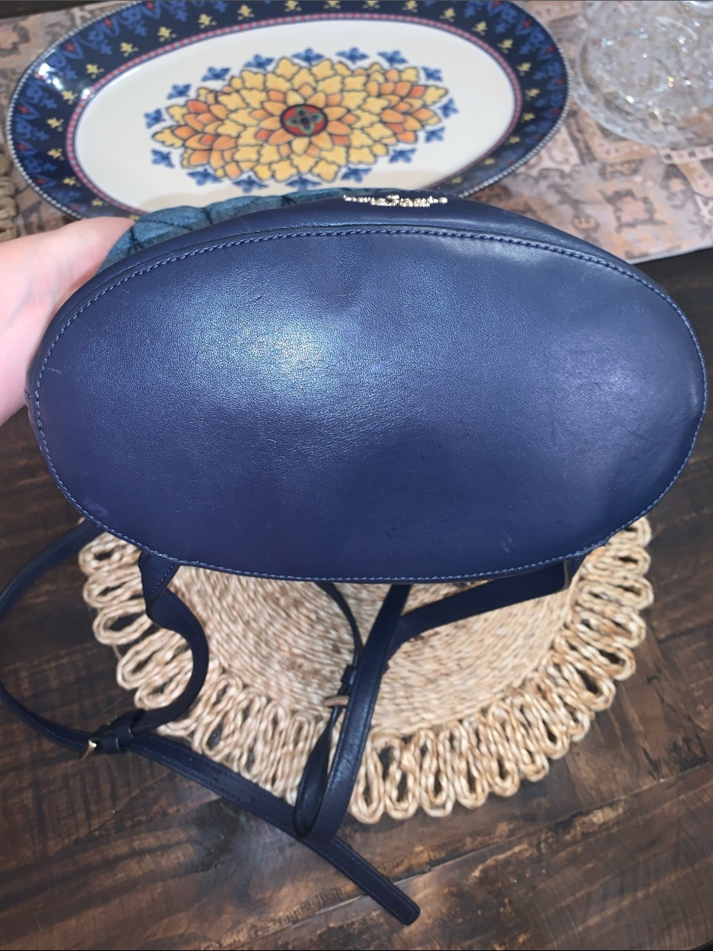 kate spade New York Quilted Denim Briar Lane Bucket Bag in Blue - Picture 7 of 10